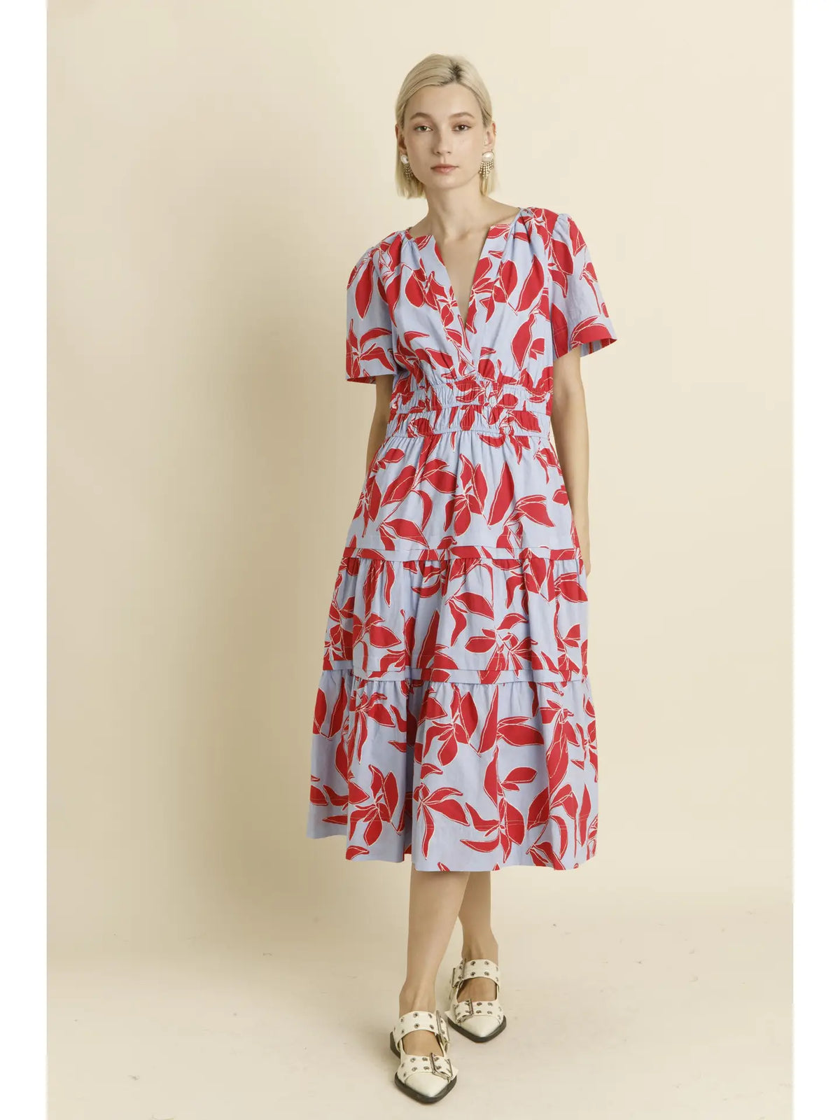 Polly Printed Midi Dress