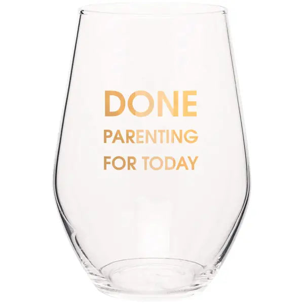 Done Parenting Stemless Wine Glass