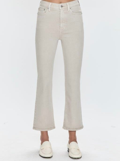 Lennon High Rise Crop Boot - Stone