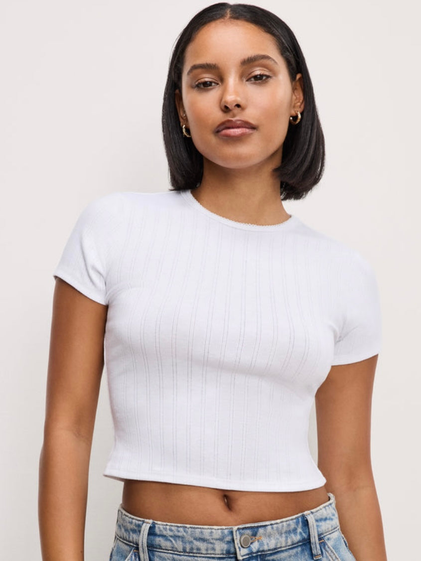 Cotton Pointelle Baby Tee