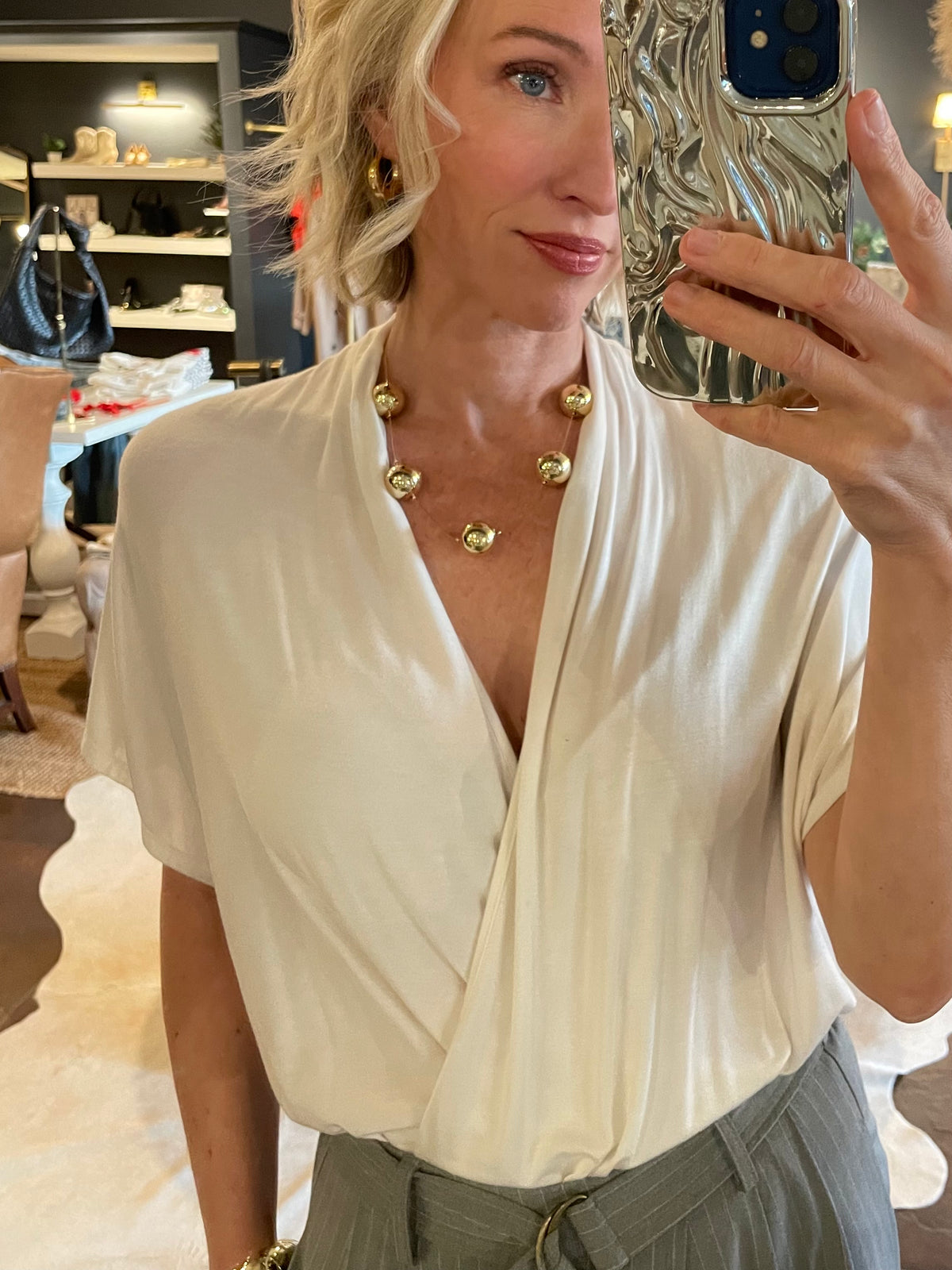 Julius Draped Wrap Tee