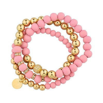 Greta Pink Bracelet Set