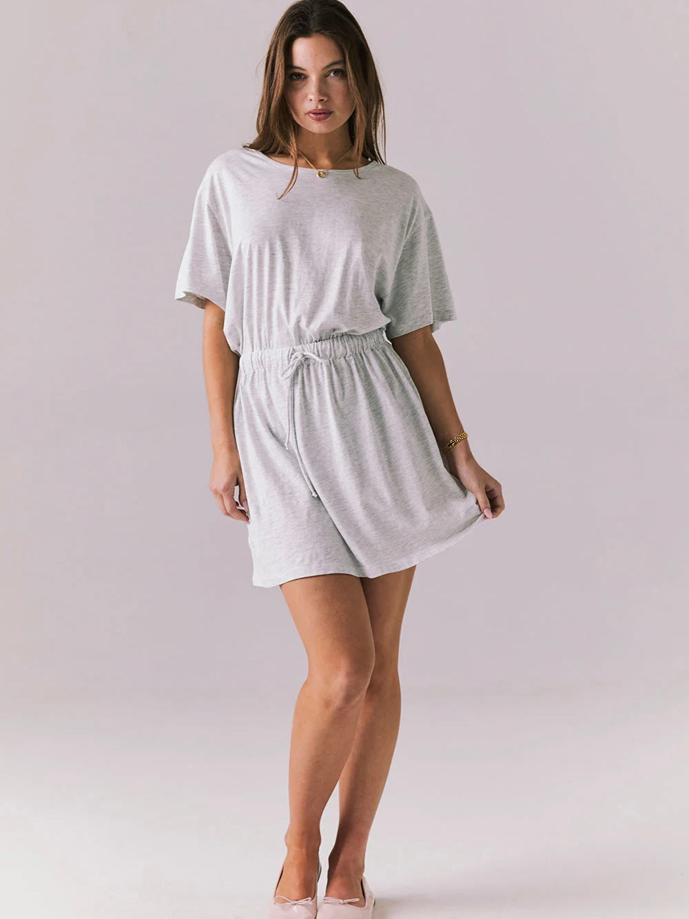 Dixie Light Heather Grey Mini Dress