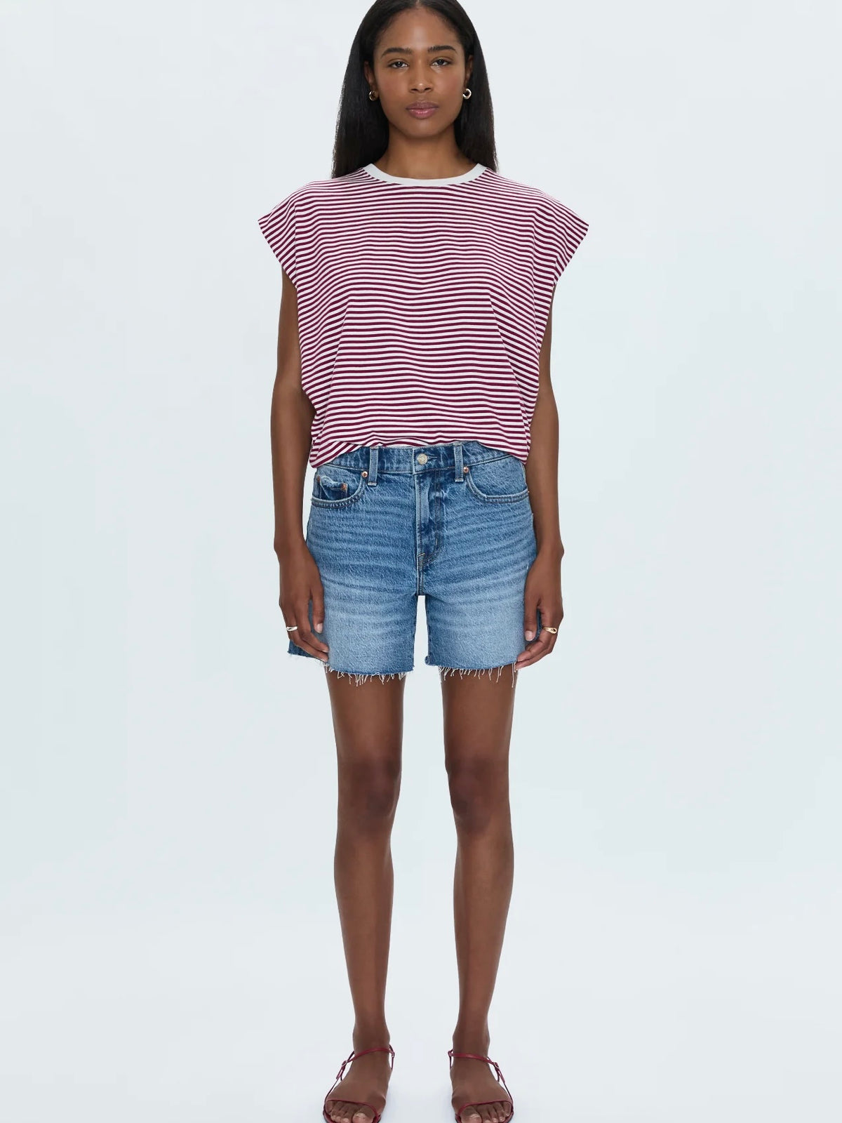 Kennedy Relaxed Mid Rise Cut Off Short-Central Vintage