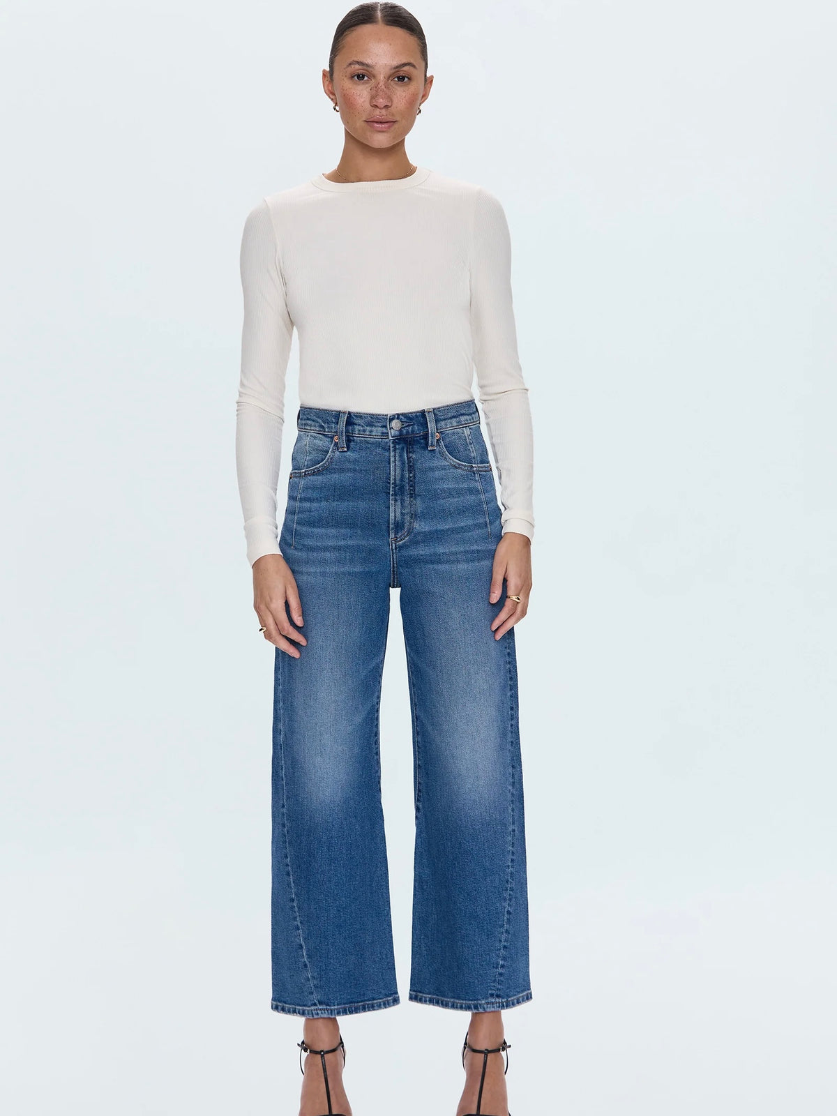 Kyra High Rise Bowed Ankle Jean-Soho