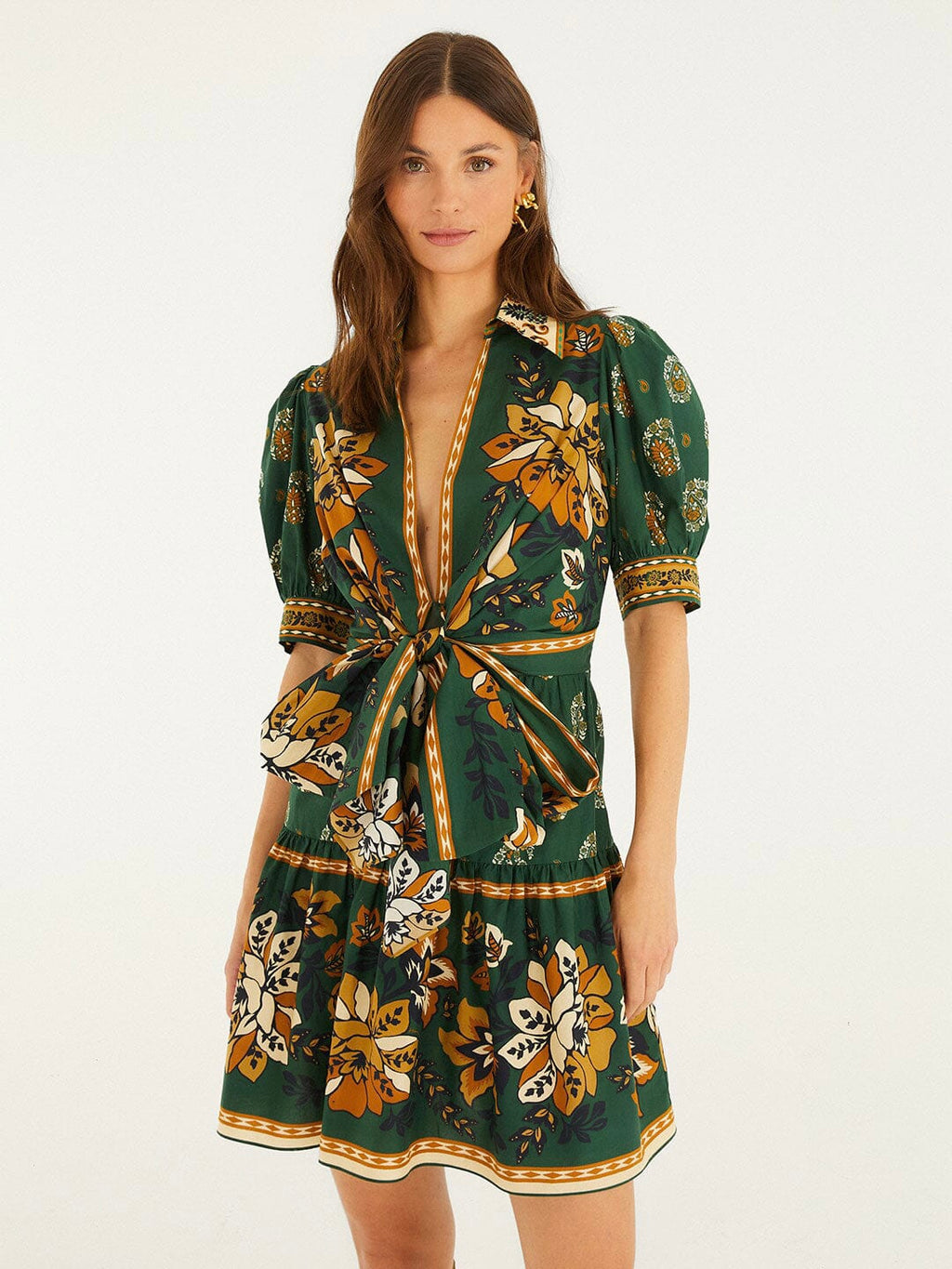 alora mini dress green ALORA SCOOP NECK MINI DRESS - INDIANA GREEN