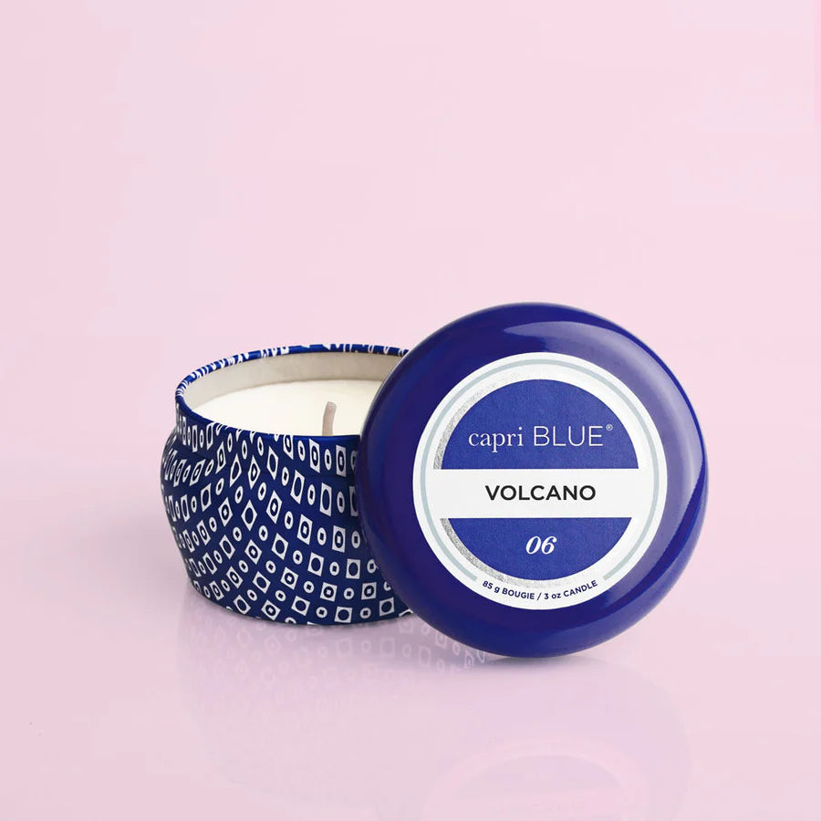 Volcano Blue Mini Tin Candle, 3 oz