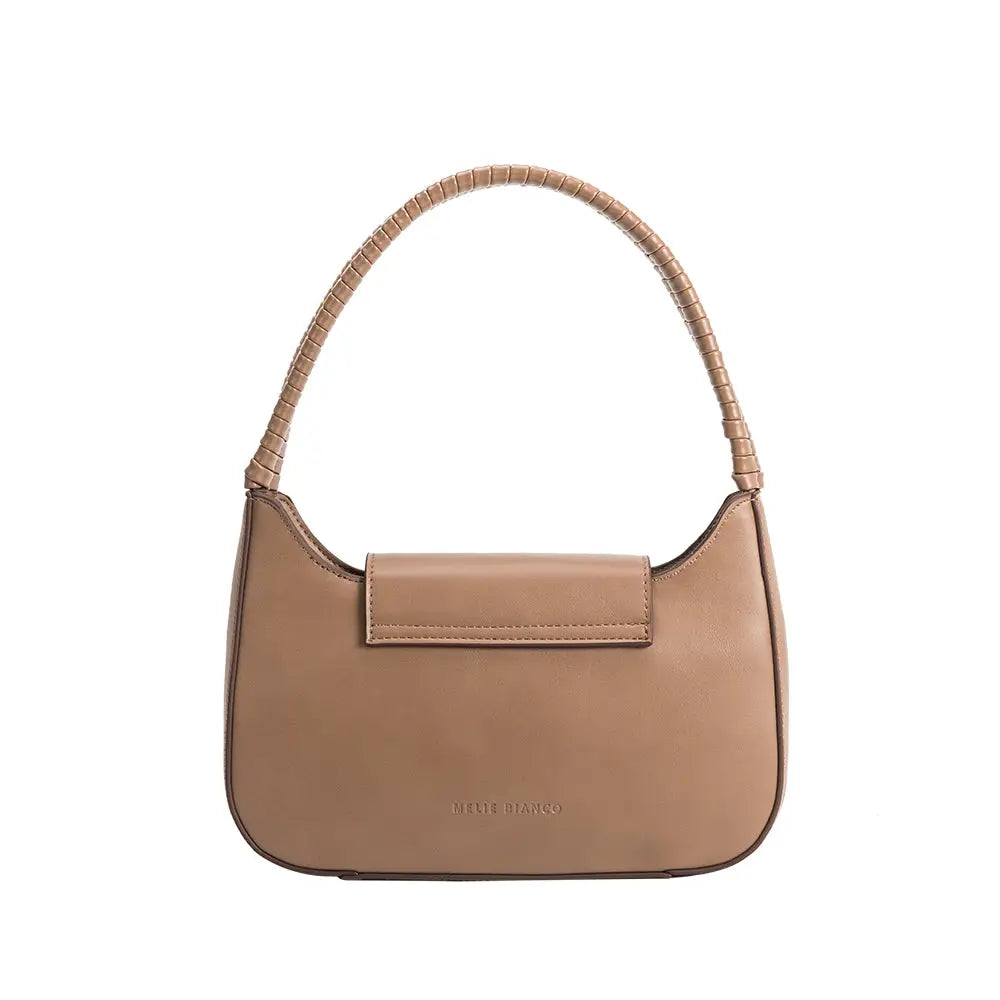 Monique Recycled Vegan Shoulder Bag in Taupe
