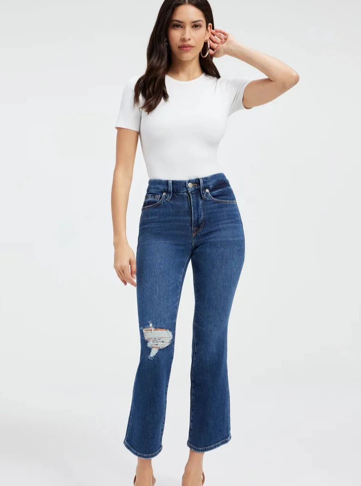 Good Legs Cropped Mini Boot Denim