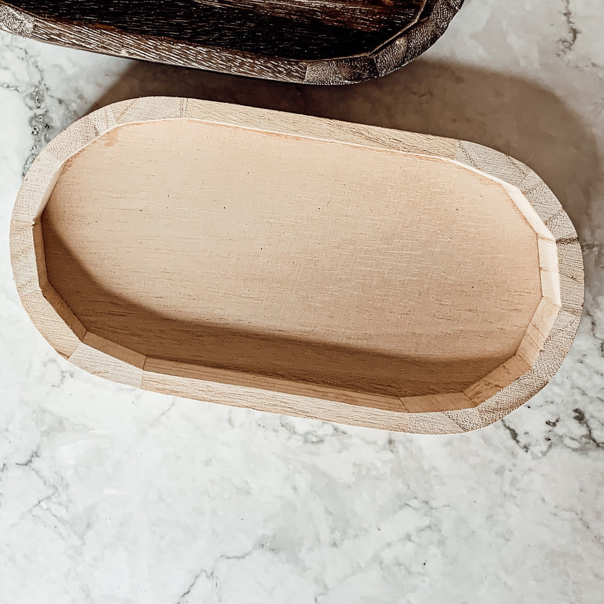 Rustic Wood Tray, Handmade Wooden Dispenser & Trinket Tray