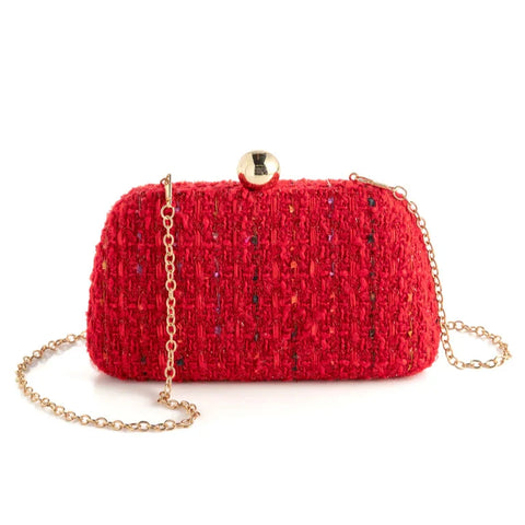 Red Lana Minaudière Clutch