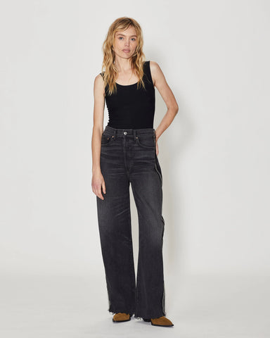 Nomad Jean Beaded Tux Stripe Denim in Vintage Charcoal