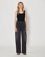 Nomad Jean Beaded Tux Stripe Denim in Vintage Charcoal