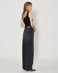 Nomad Jean Beaded Tux Stripe Denim in Vintage Charcoal