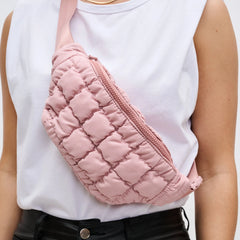 Quilted Puffer Nylon Belt Bag