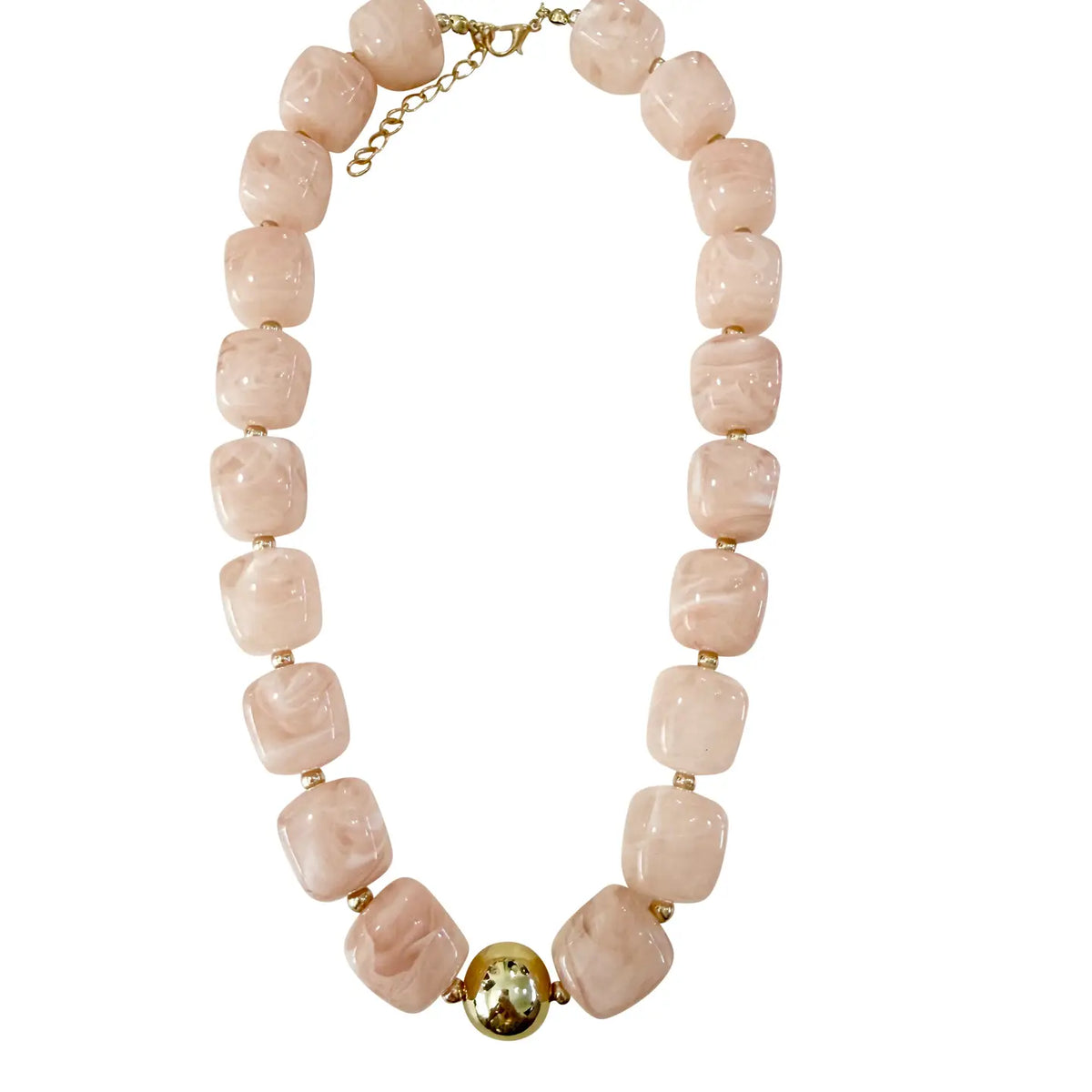 Jennifer Chunky Taupe Beaded Necklace
