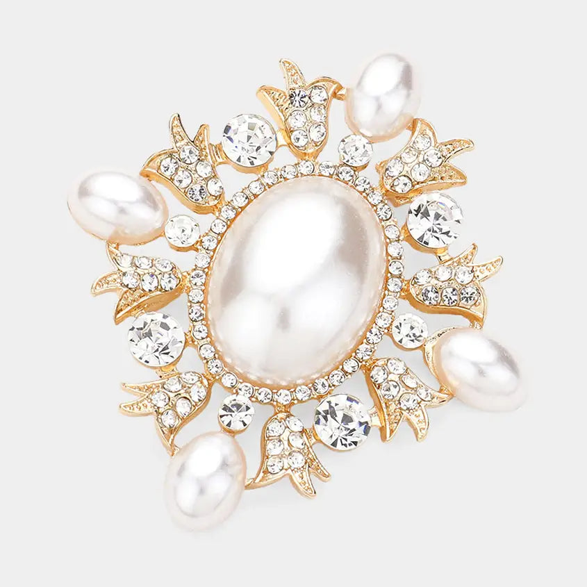 Pearl Statement Brooch