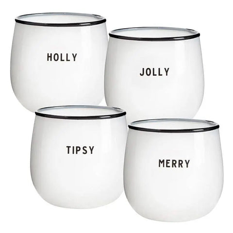 Holiday Mini Roly Poly Cups- Set 4