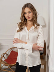 Léa Satin Button Down Shirt