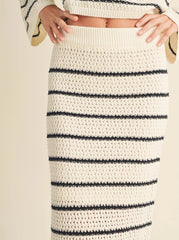 Striped Crochet Skirt