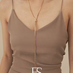 18K Gold Extra Long Chain Necklace