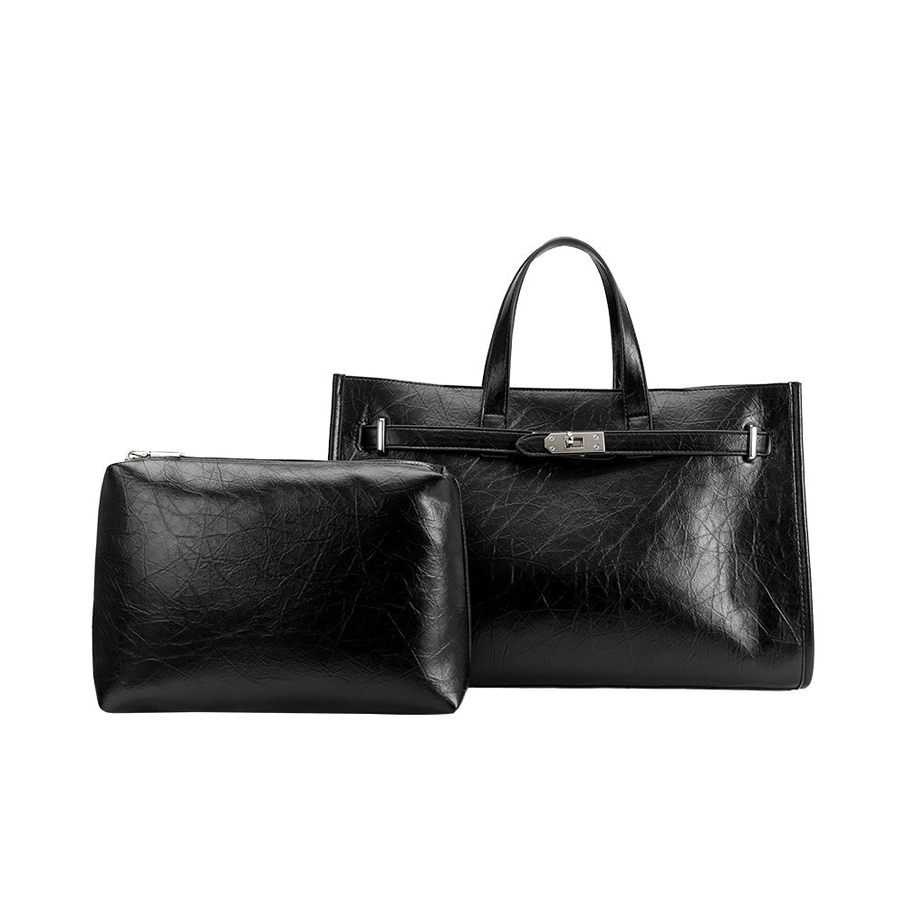 Sutton Recycled Vegan Leather Tote Bag