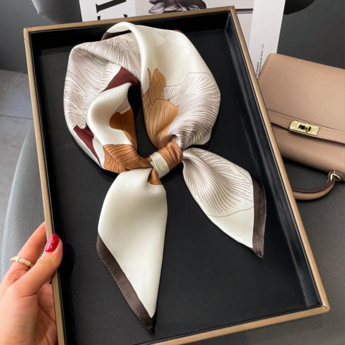 Fiona Faux Silk Square Scarf