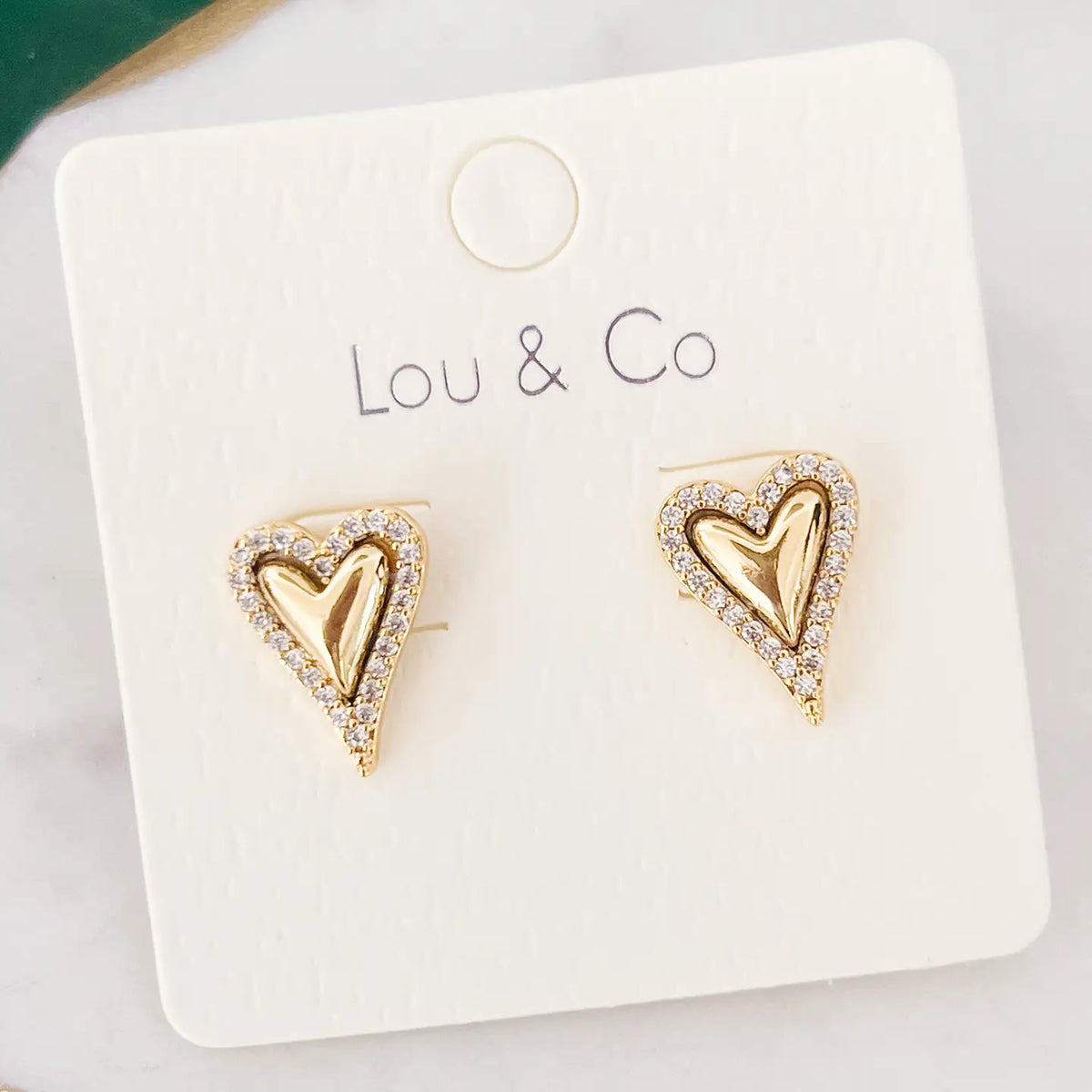 Sparkle Heart Studs