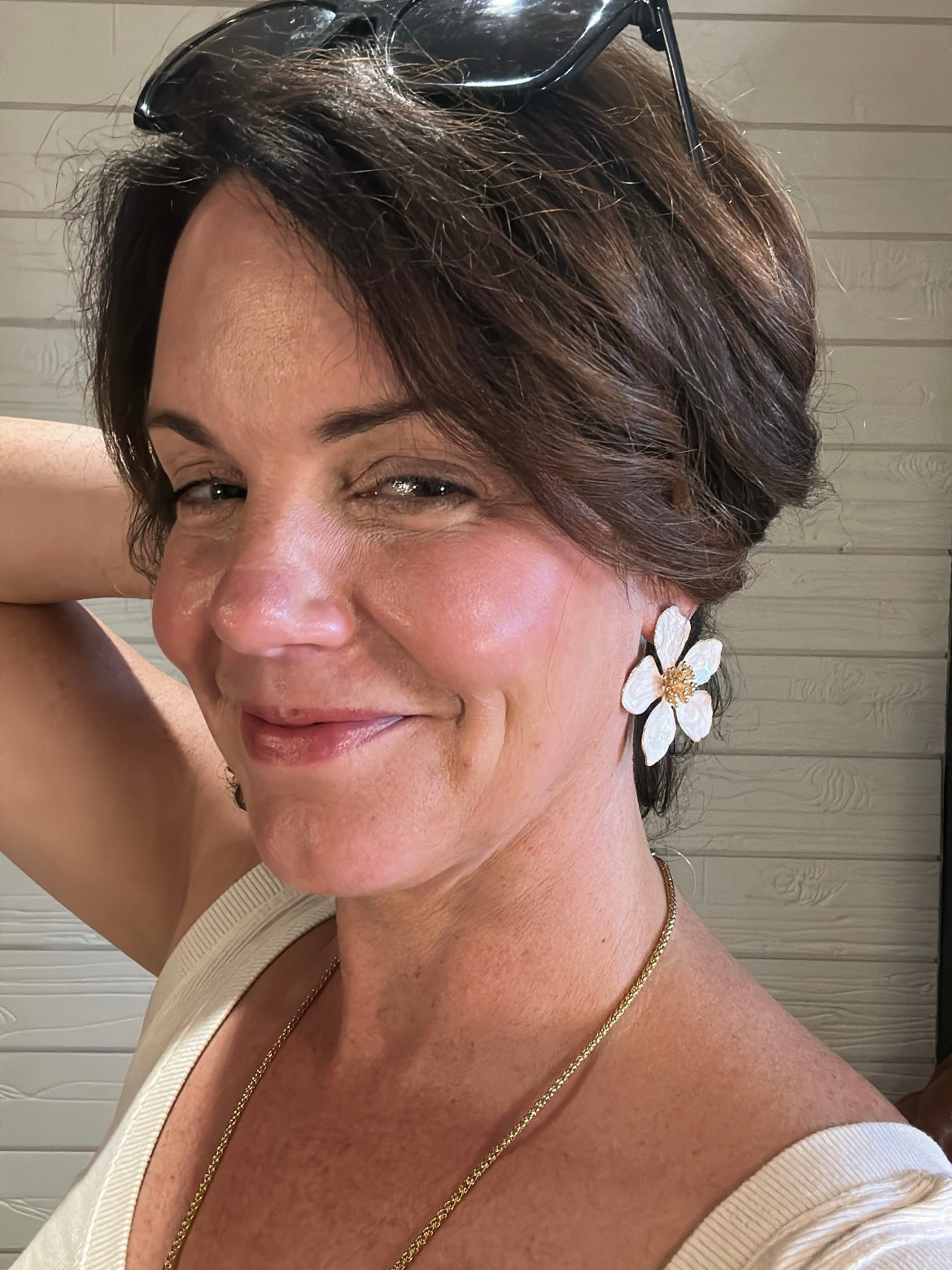 Flower Statement Post Earrings