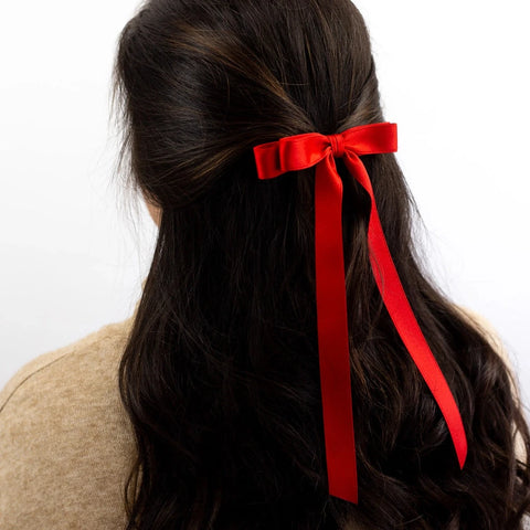 Micro Alice Matte Satin Bow Barrette