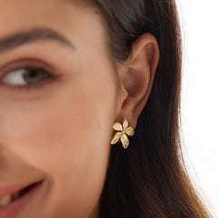14k Springtime Flower Earrings