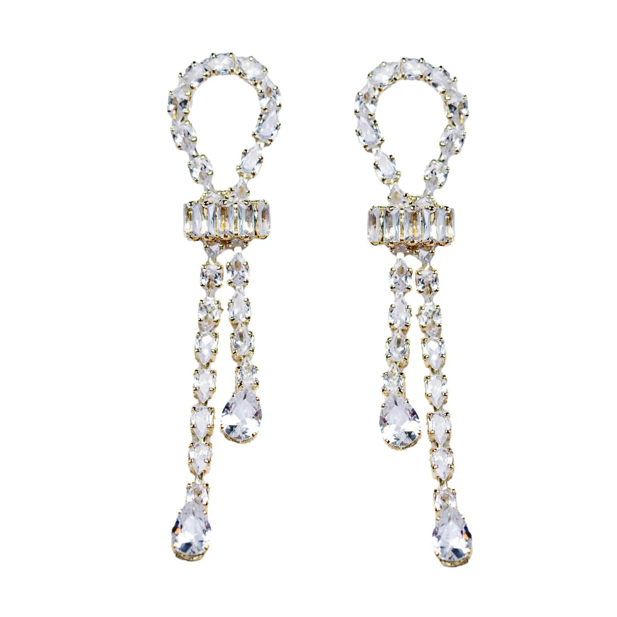 Thoroughbred Diamond Drop Holiday Statement Earrings