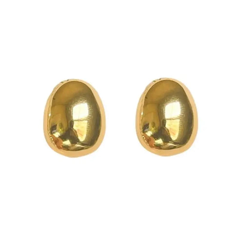 Gold Gumdrop Minimalist Earrings