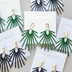 Sunburst Statement Drop Earrings