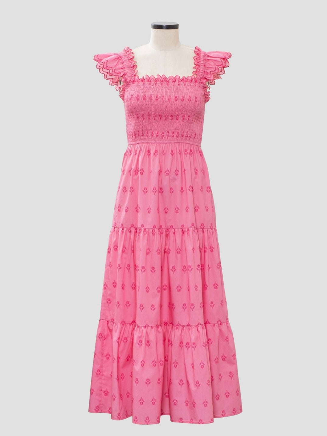 Rosie Smocked Midi Dress