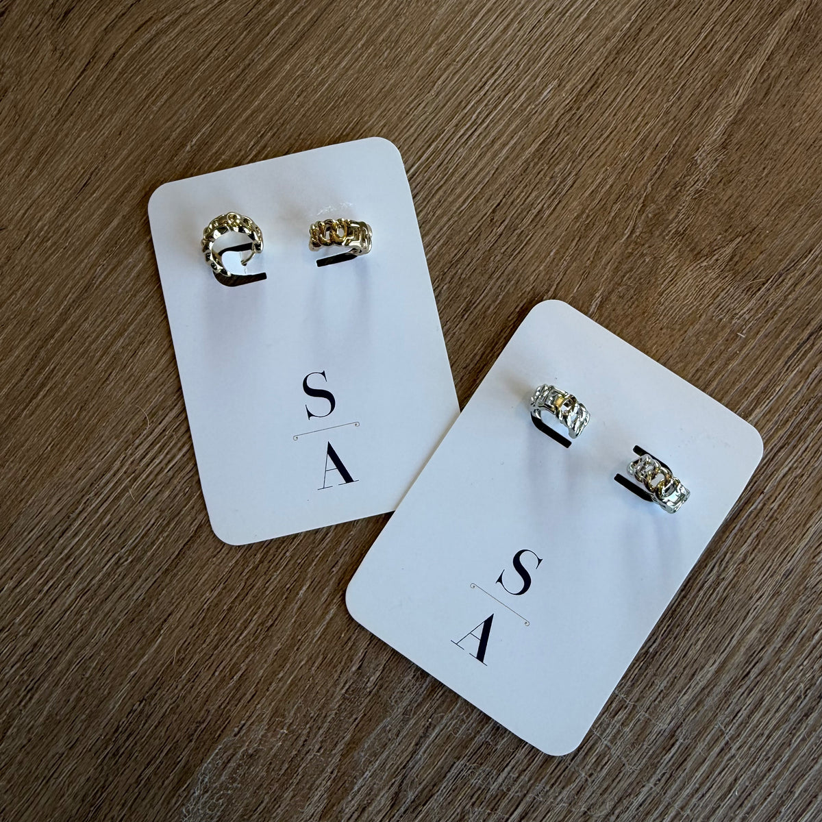 Mini Chain Hoop Earrings