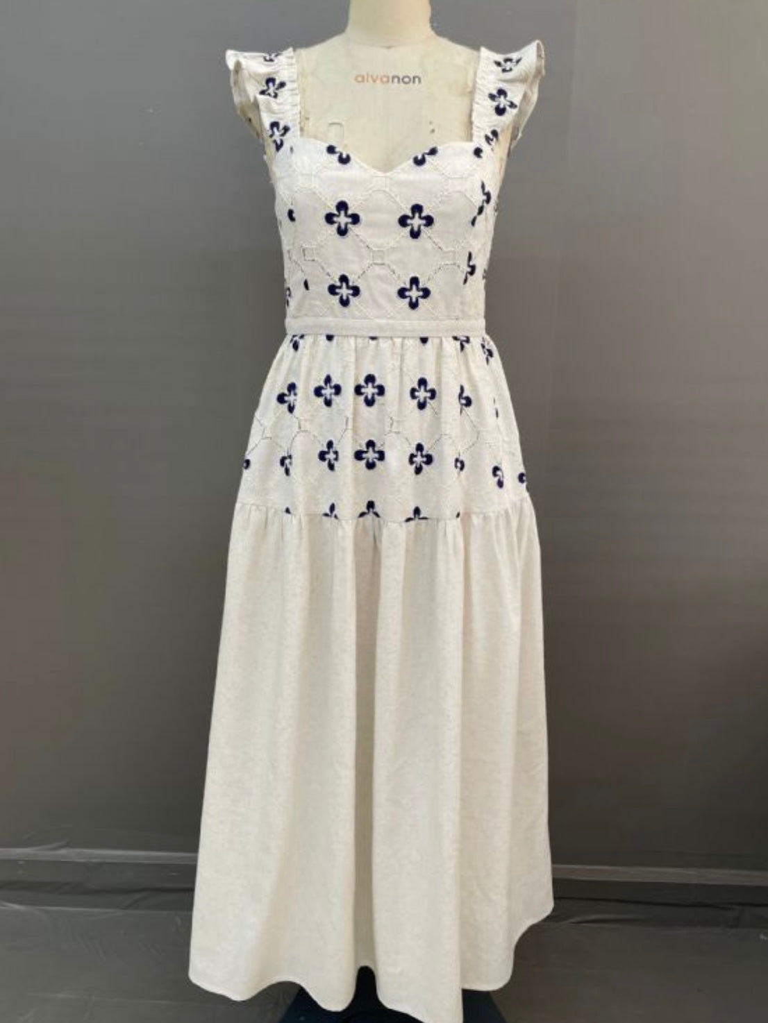 Ruffle Sleeve Midi Dress