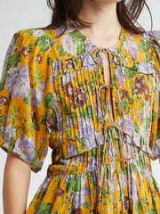 FARM Rio Floral Tie Front Top