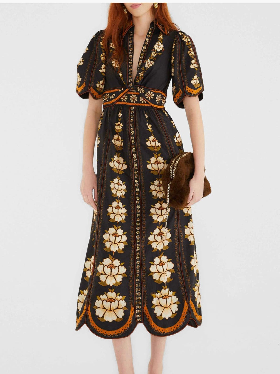 Embroidered Flowers Dress