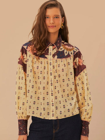 FARM Rio Ainika Chill Burgundy Blouse