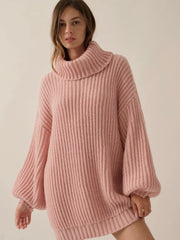 Oversized Knit Turtleneck Sweater