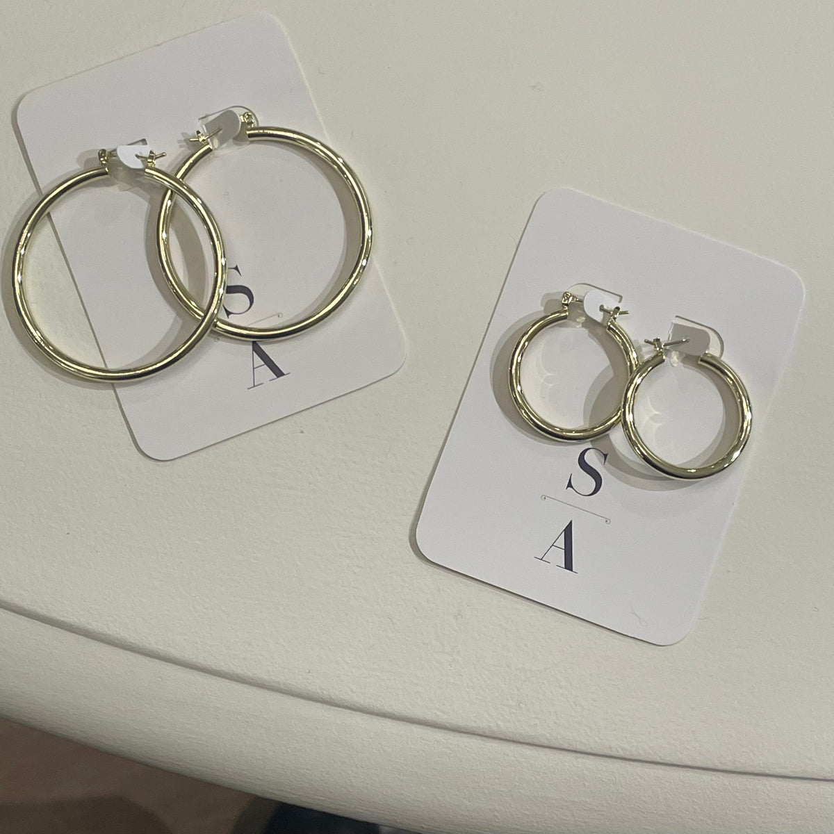 Brass Hoop Earrings