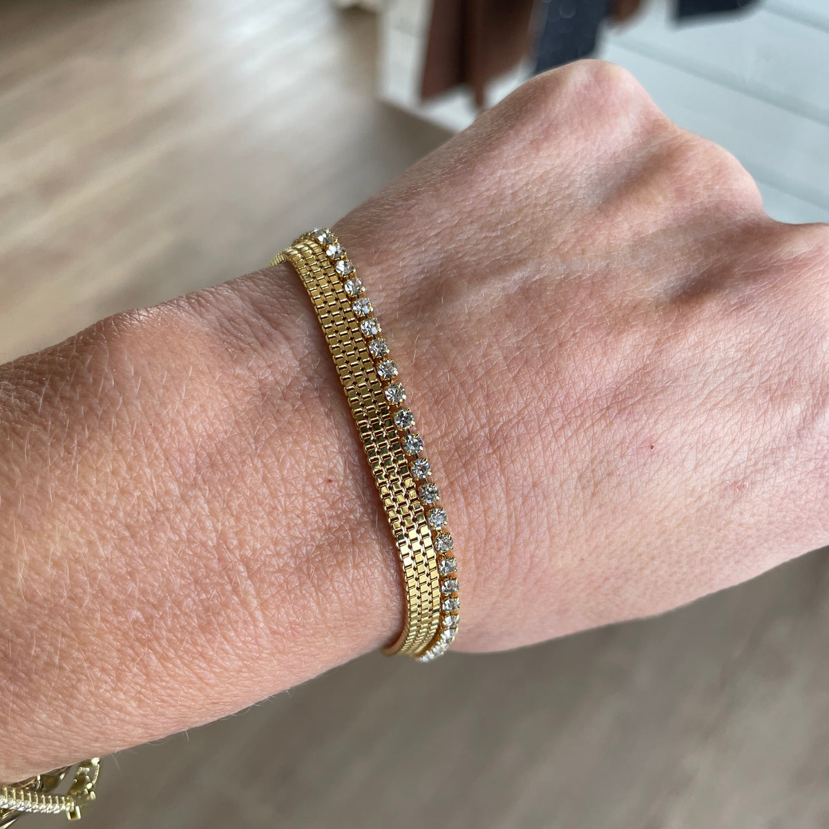 Gold Dipped Sparkle Bracelet