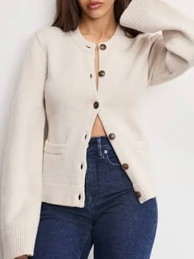 Button Front Knit Cardigan