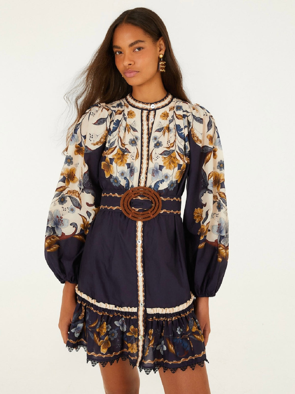 Golden Nature Mini Dress