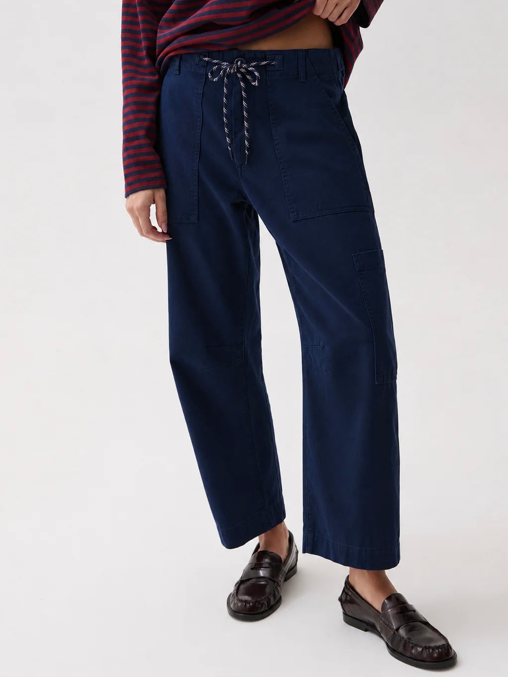Sabrina Curved Utility Pants- Nautical