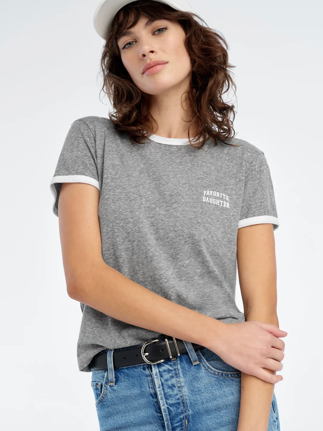 The Collegiate Chest Logo Ringer Tee