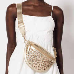 Doris Weave Gold Crossbody