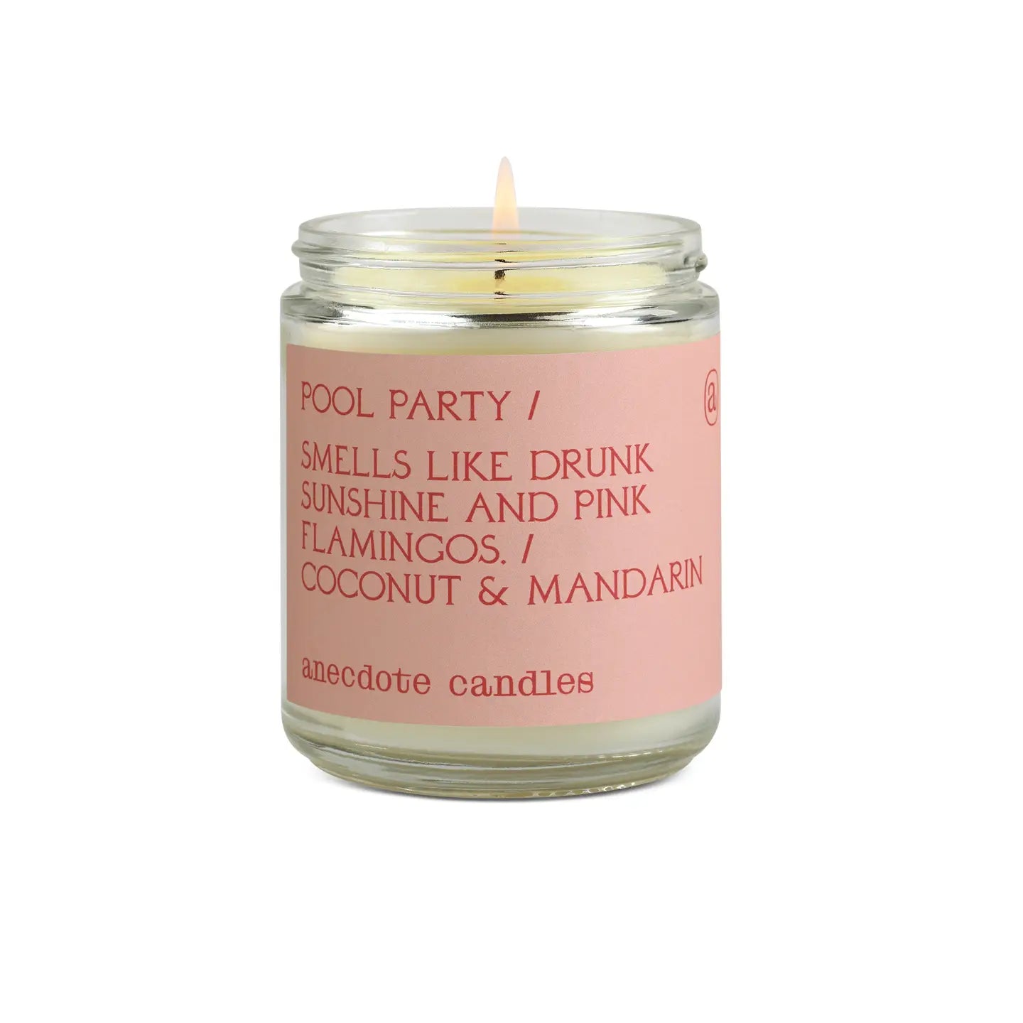 Pool Party (Mandarin & Coconut) Glass Jar Candle