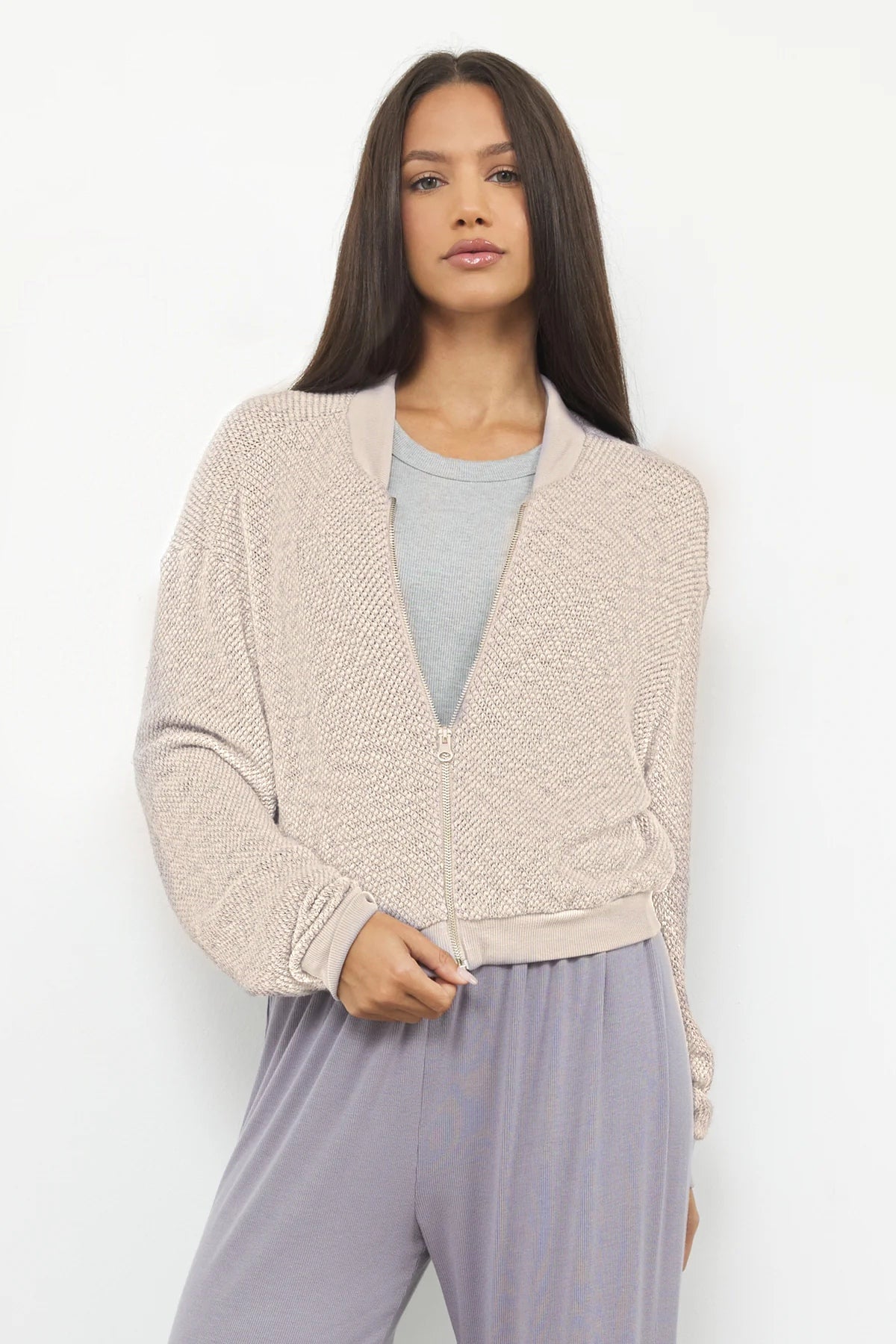 The Eighties Bomber Sweater Jacket